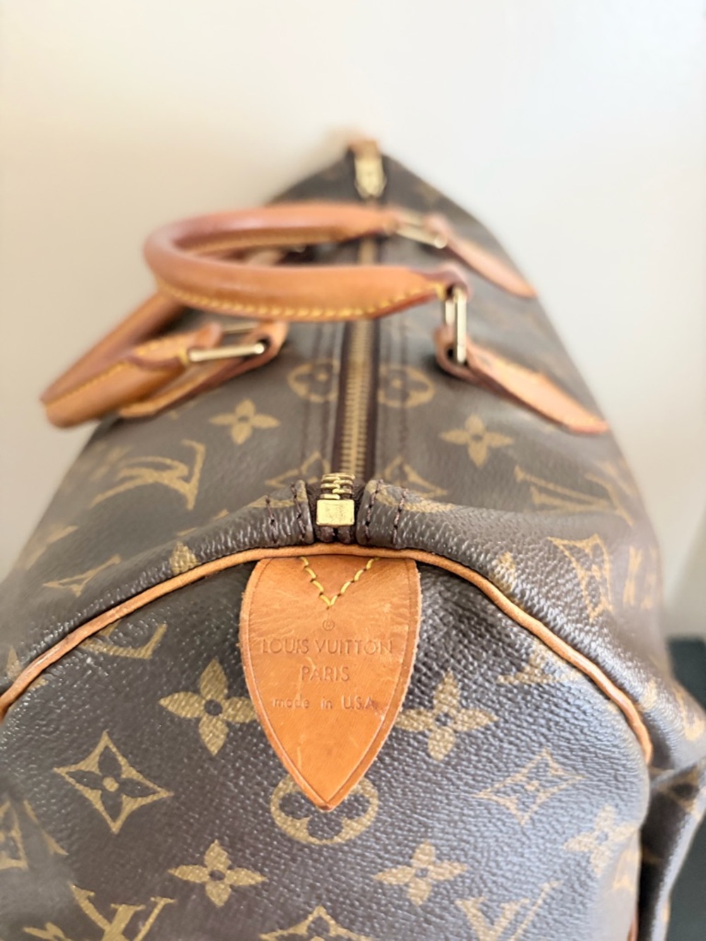 Vintage Louis Vuitton Brown Monogram Canvas Top-Handle Bag SD1905 Size 35*24cm - Picture 9 of 9